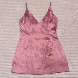 Better Be Pink Satin Dress